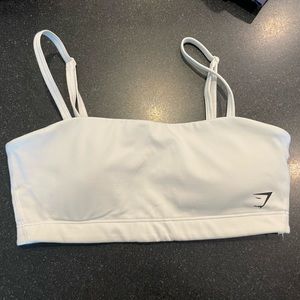Gymshark Bandeau sports bra in white